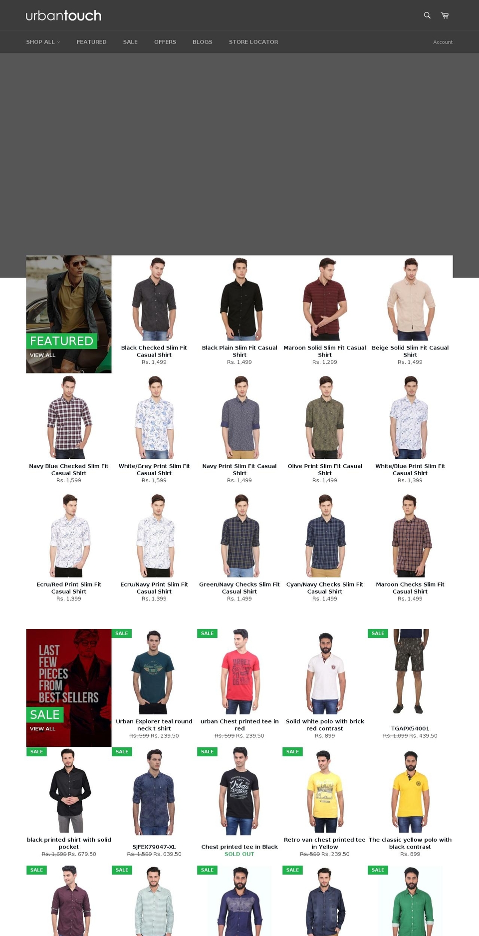 urbantouch.in shopify website screenshot