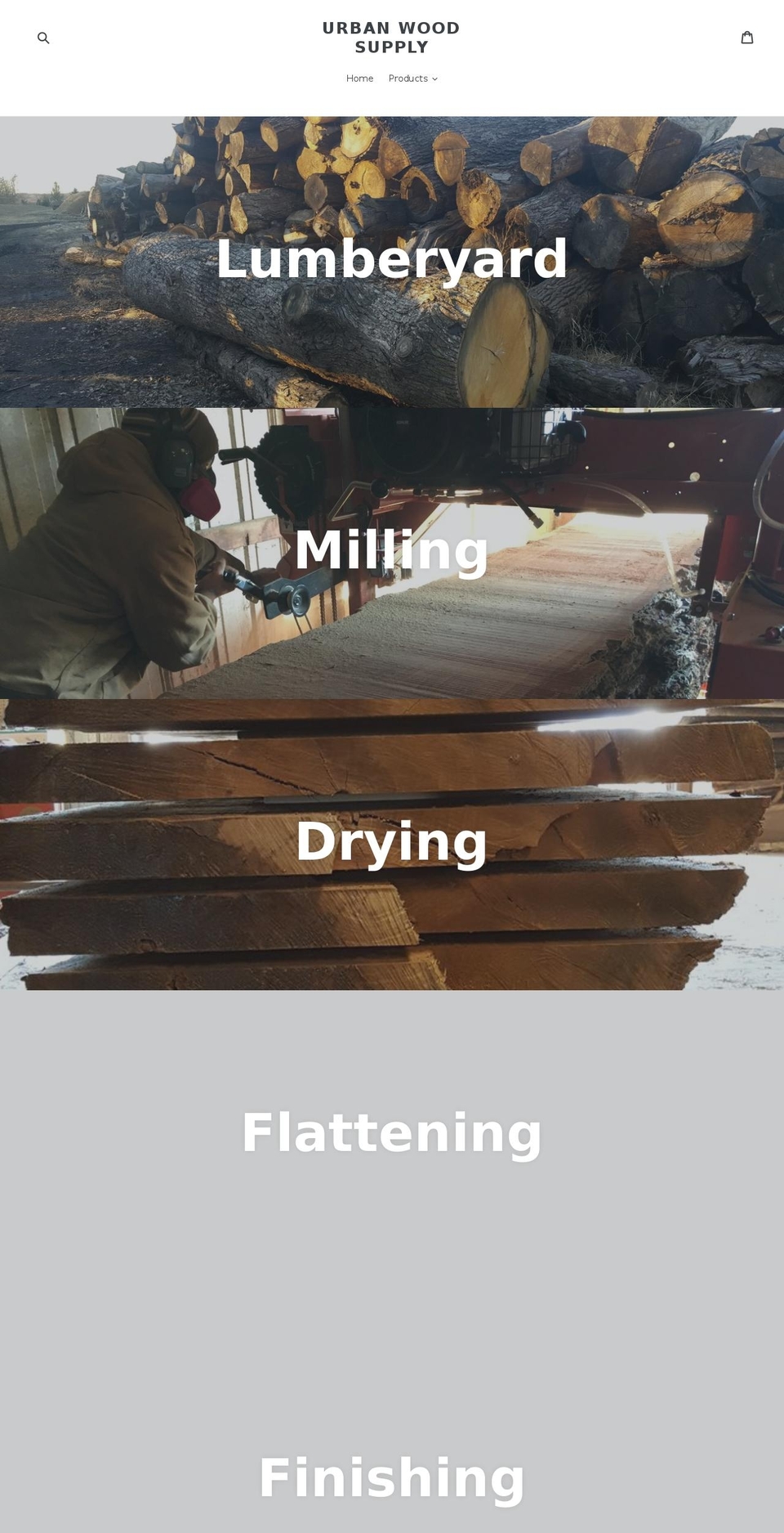 urbanwoodsupply.com — Shopify storefront screenshot