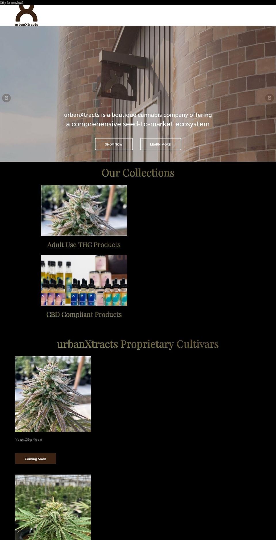 urbanxtracts.com shopify website screenshot