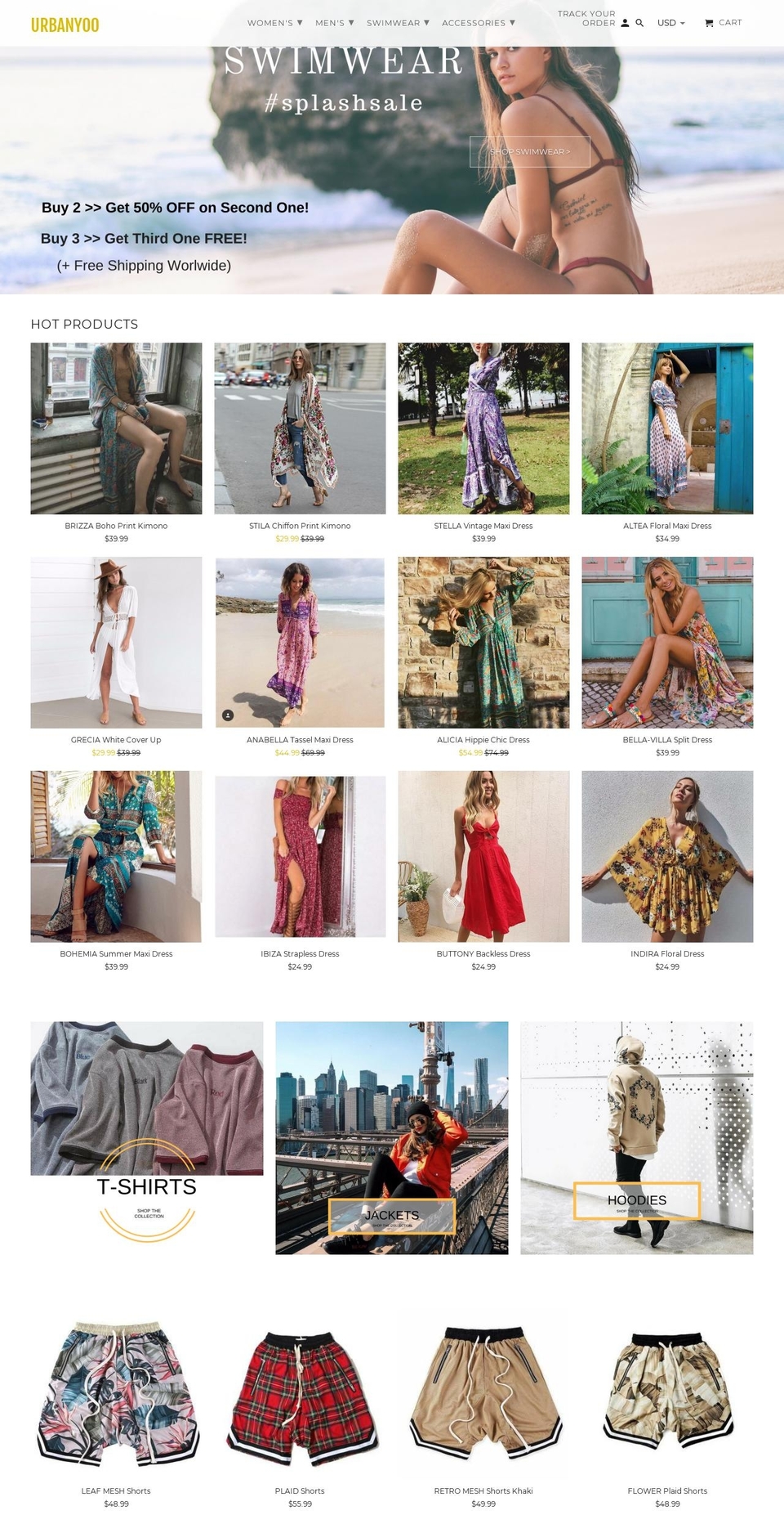 urbanyoo.com — Shopify storefront screenshot