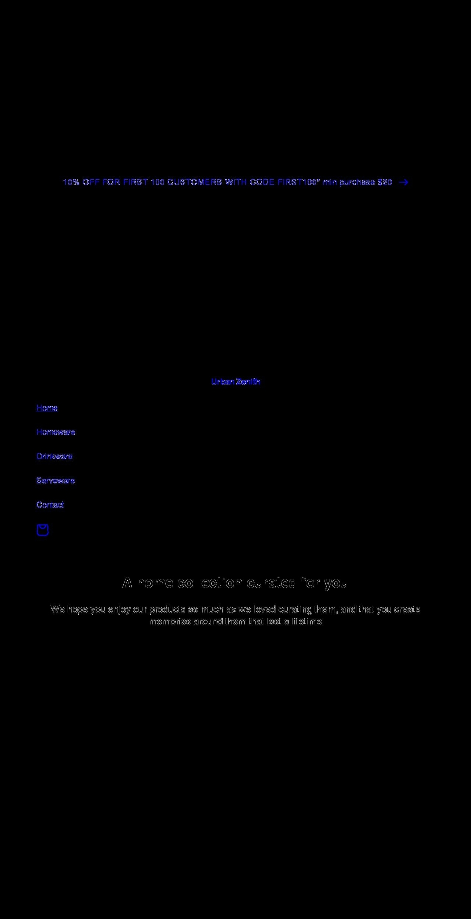 urbanzenith.com shopify website screenshot