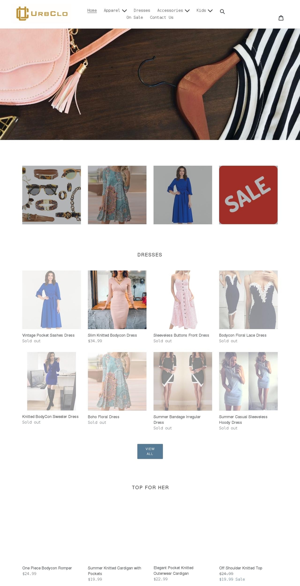 urbclo.com shopify website screenshot