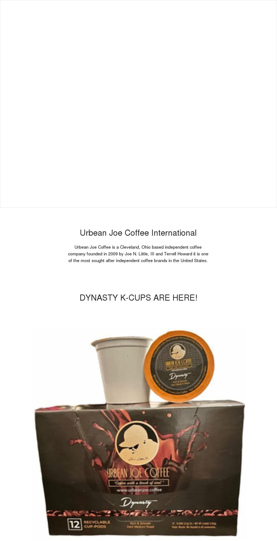 urbeanjoe.coffee shopify website screenshot