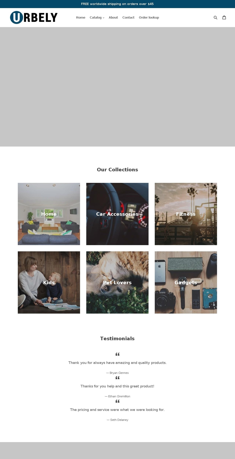 urbely.com — Shopify storefront screenshot