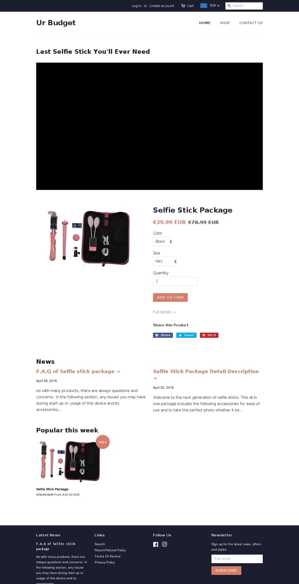 urbudget.com — Shopify storefront screenshot