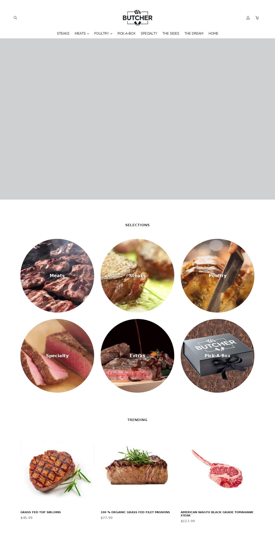 urbutcher.com shopify website screenshot