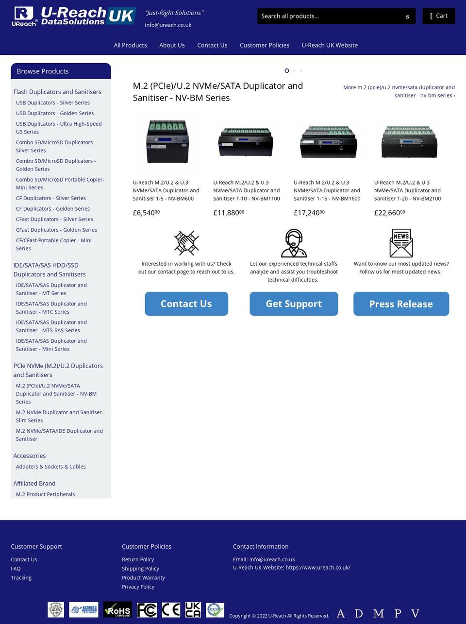ureach-inc.co.uk shopify website screenshot