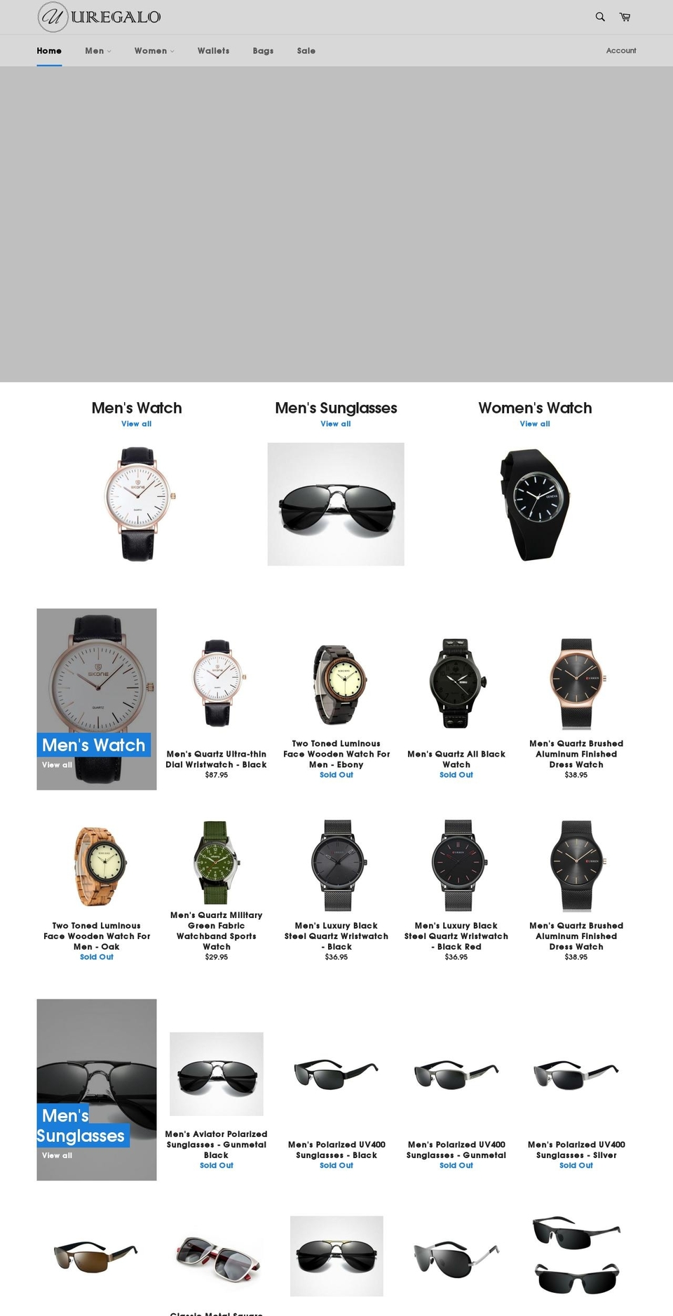 uregalo.myshopify.com — Shopify storefront screenshot