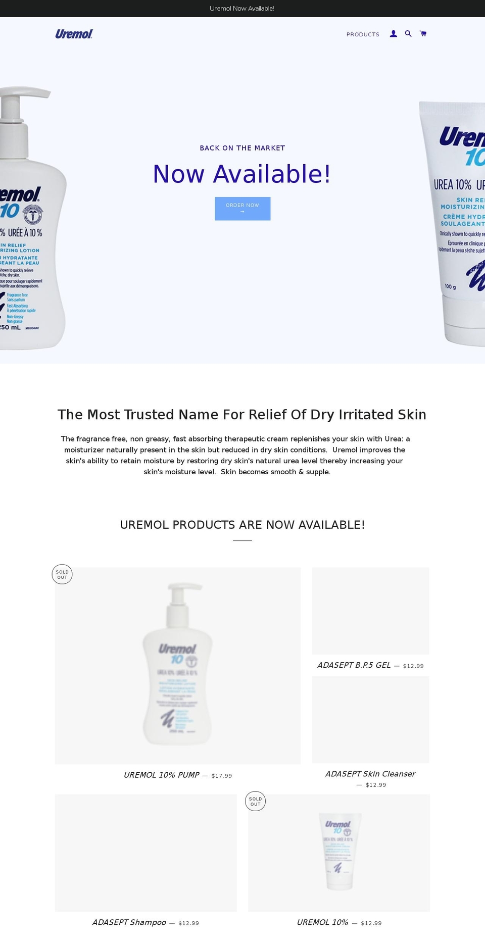 uremol.com — Shopify storefront screenshot