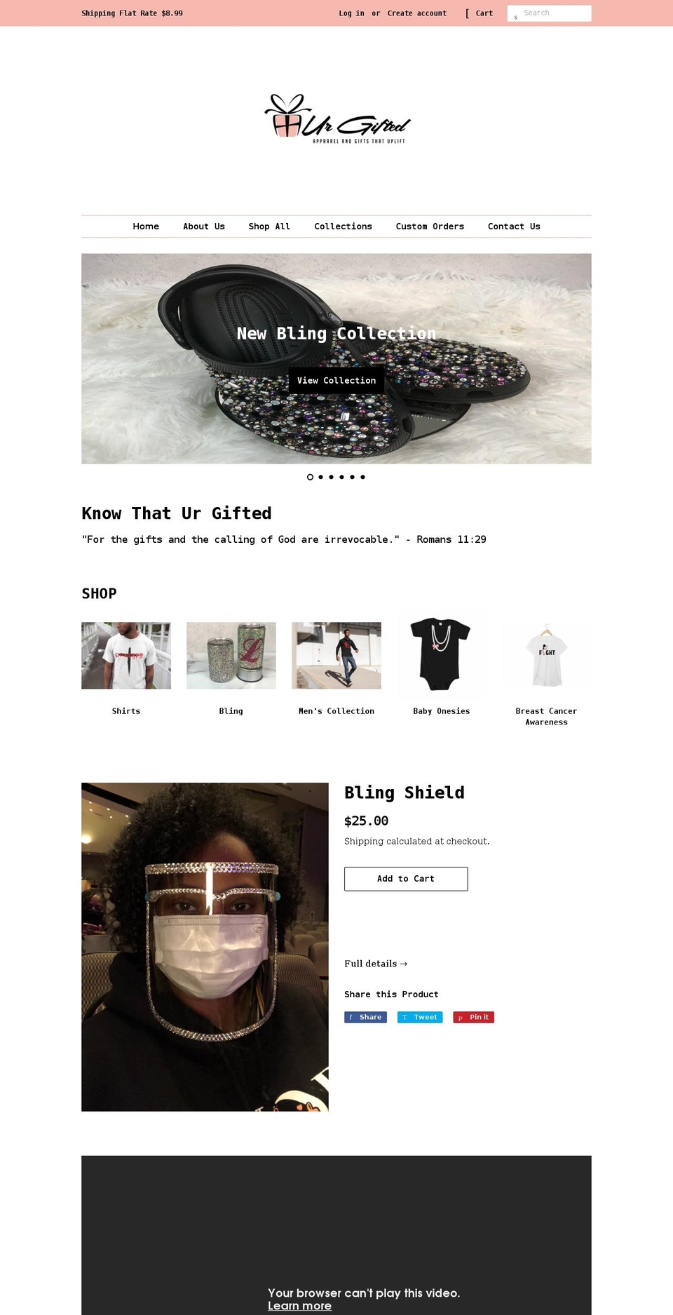 urgifted.net shopify website screenshot
