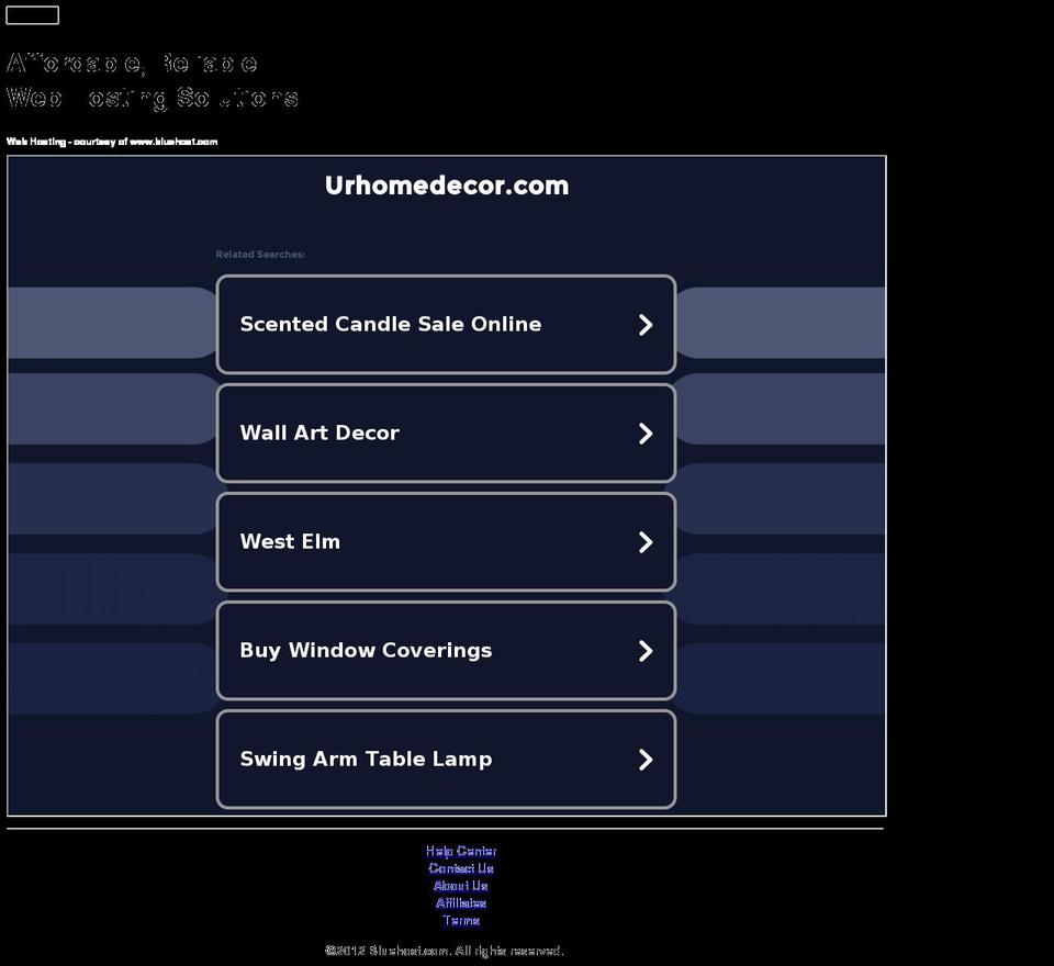 urhomedecor.com shopify website screenshot