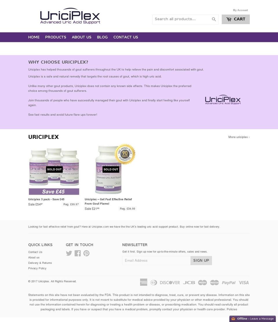 uriciplex.com shopify website screenshot