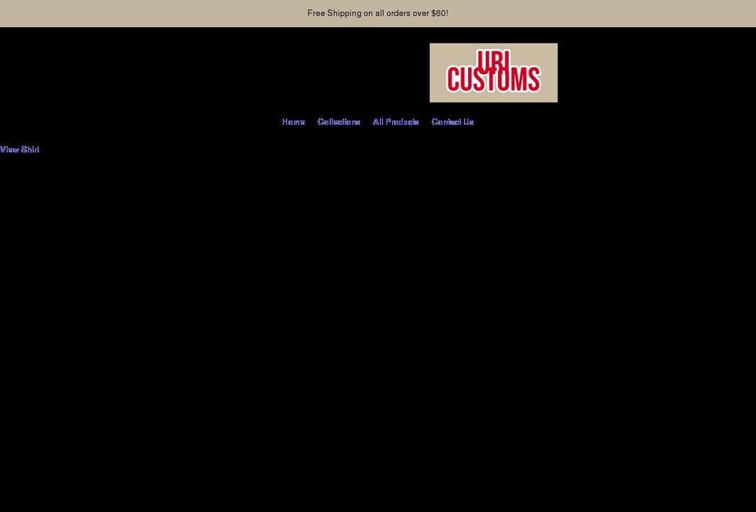 uricustoms.com shopify website screenshot