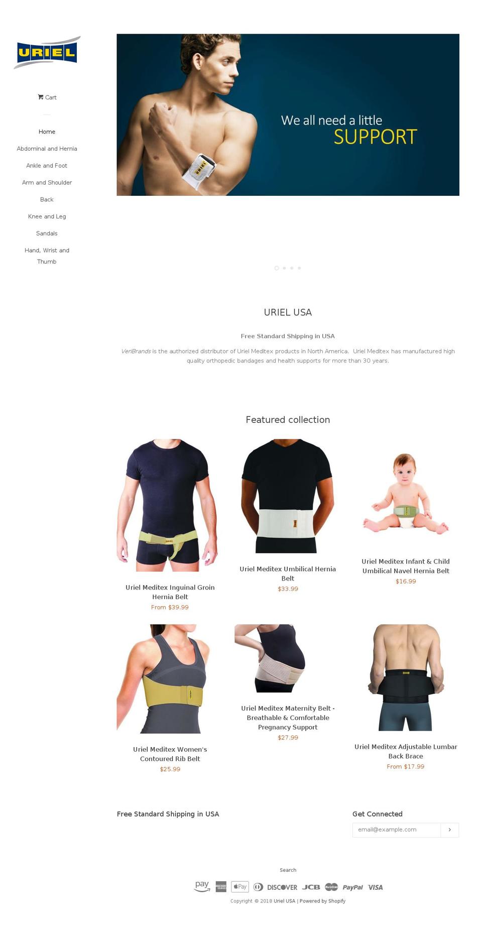 urielusa.com — Shopify storefront screenshot