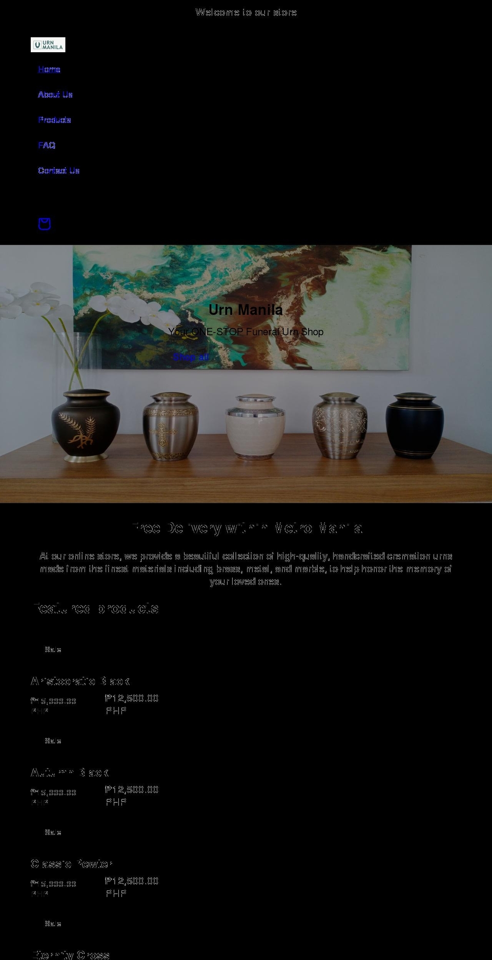 urnmanila.com — Shopify storefront screenshot