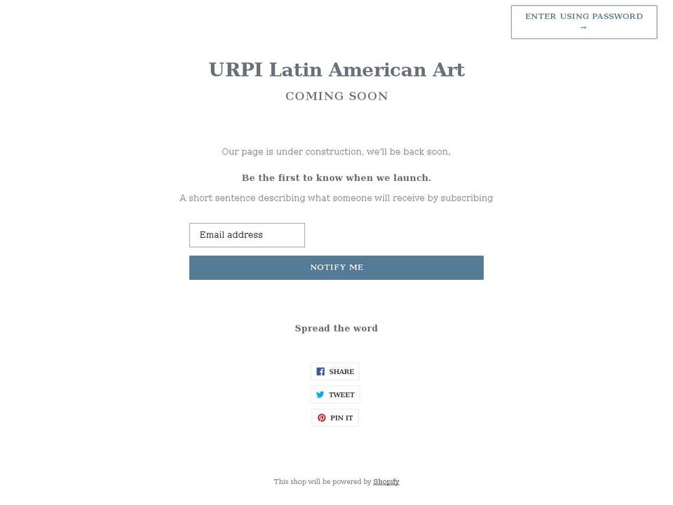 urpilatin.com shopify website screenshot