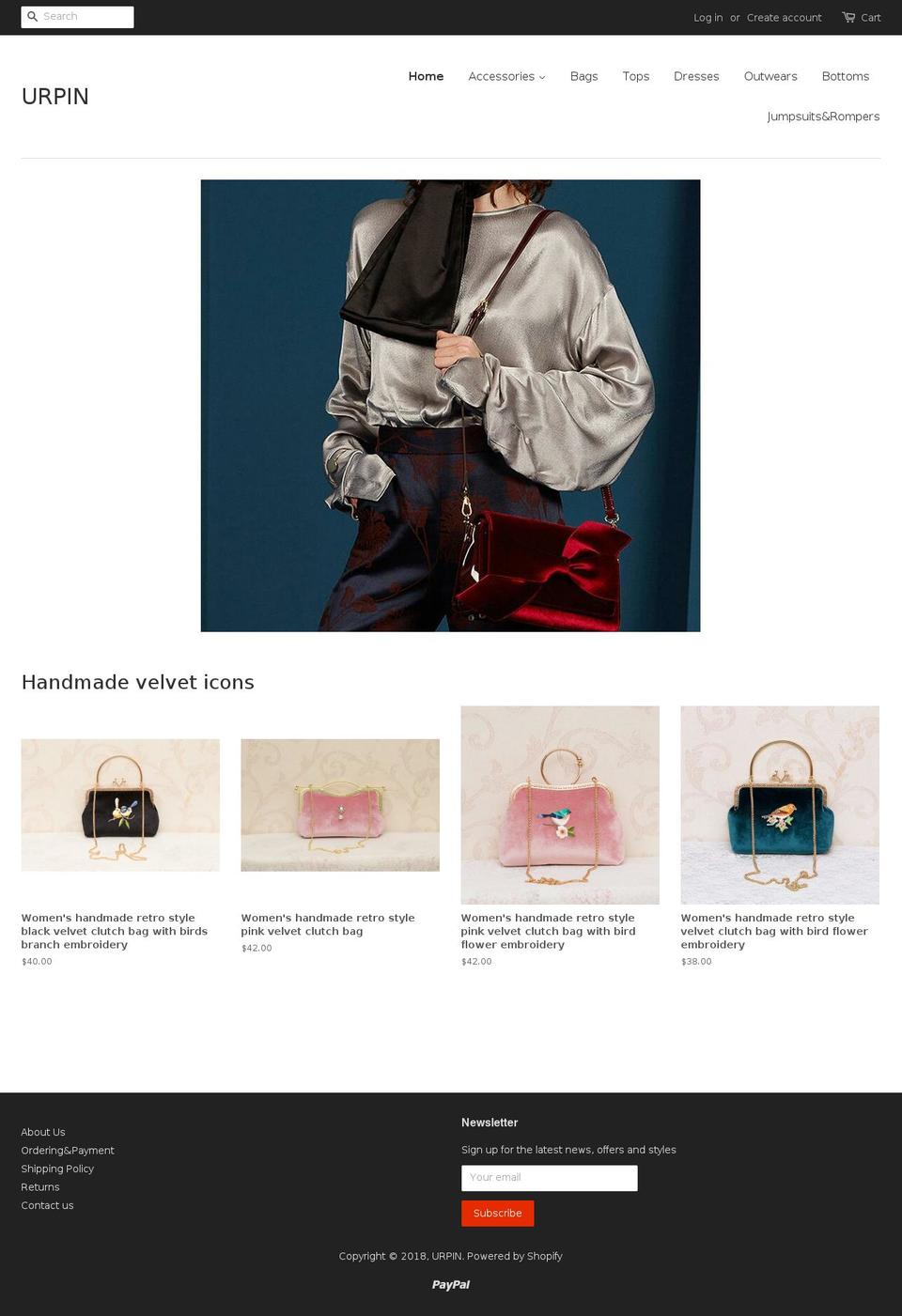urpincs.com — Shopify storefront screenshot