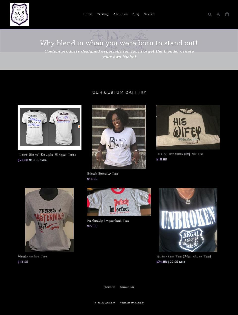 urregalniche.com shopify website screenshot