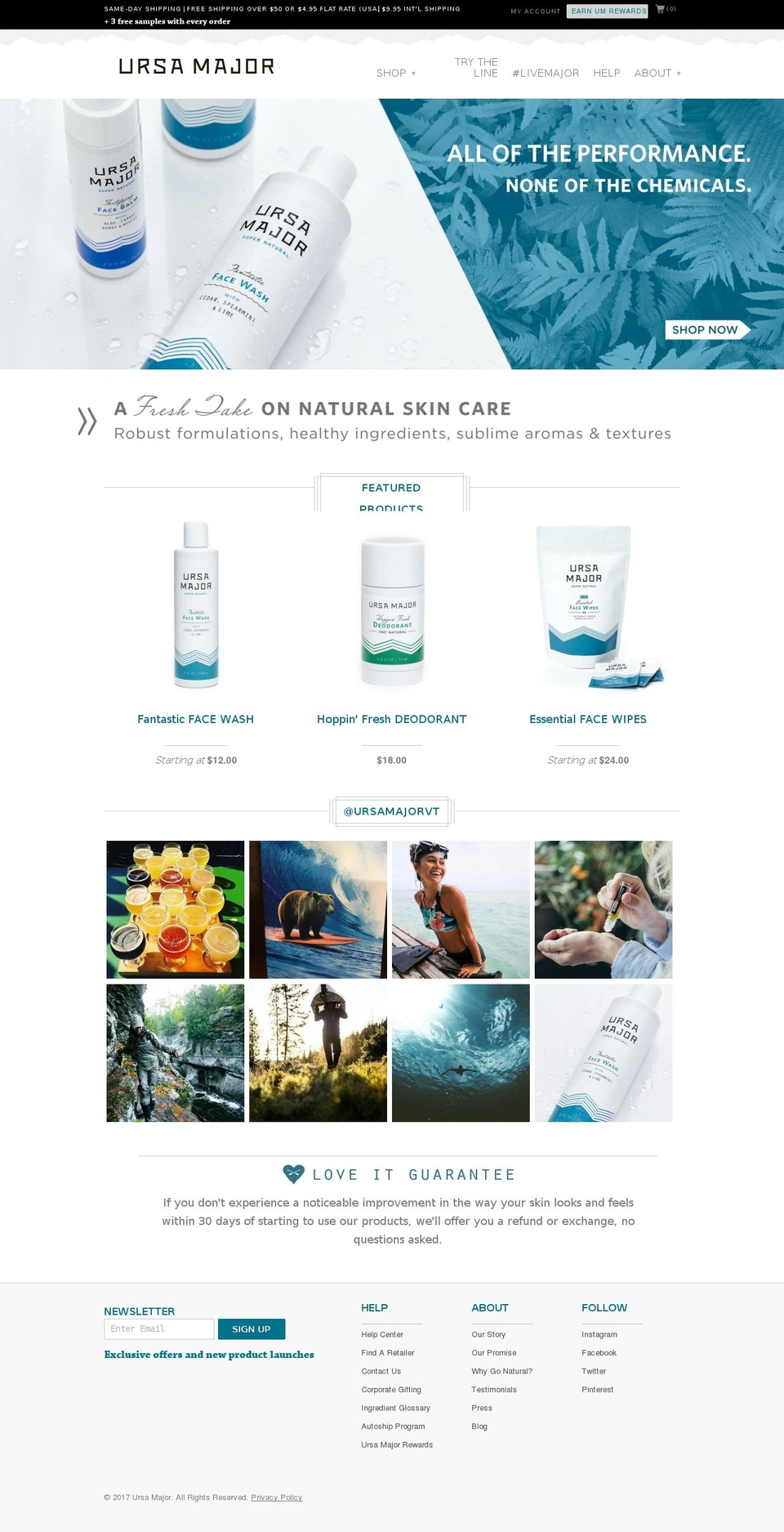 ursamajormen.com shopify website screenshot