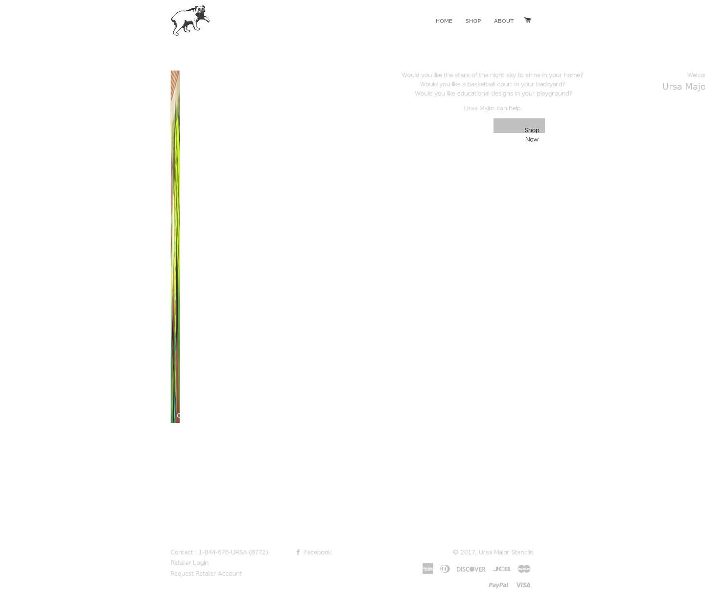 ursamajorstencils.com shopify website screenshot