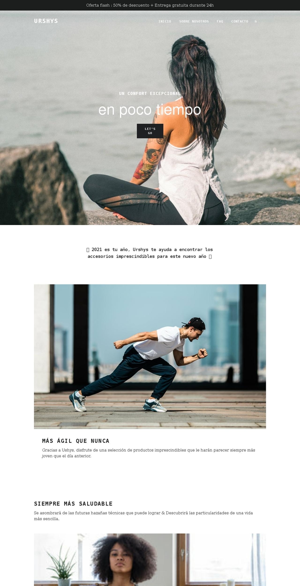urshys.com shopify website screenshot