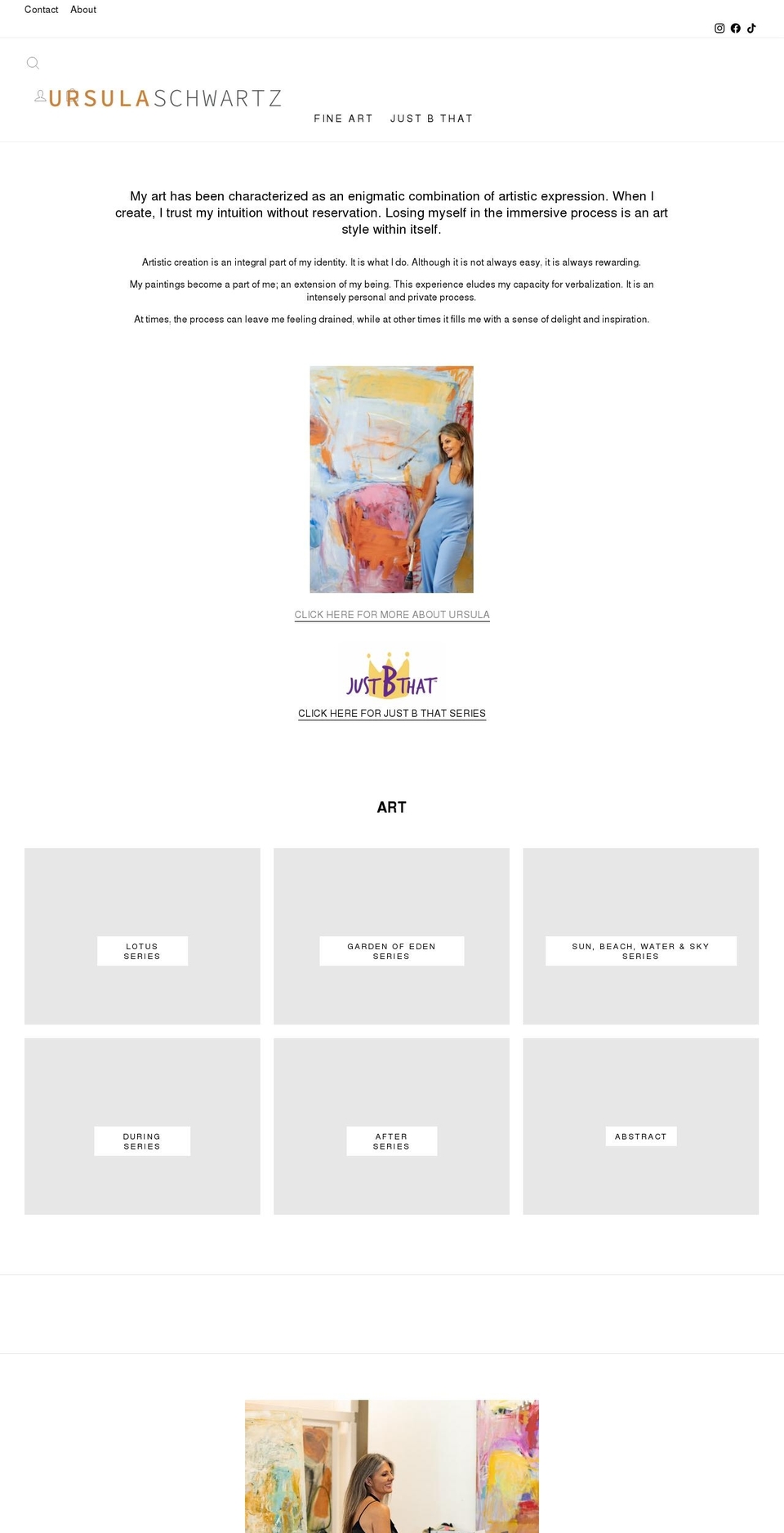 ursulaschwartz.com shopify website screenshot