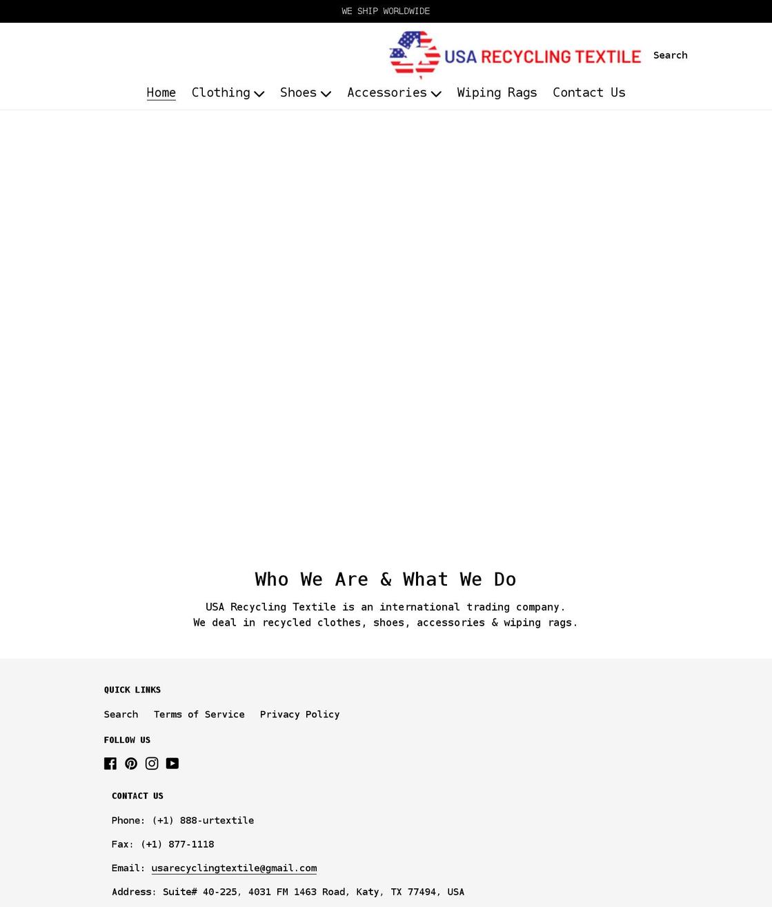urtextile.com shopify website screenshot
