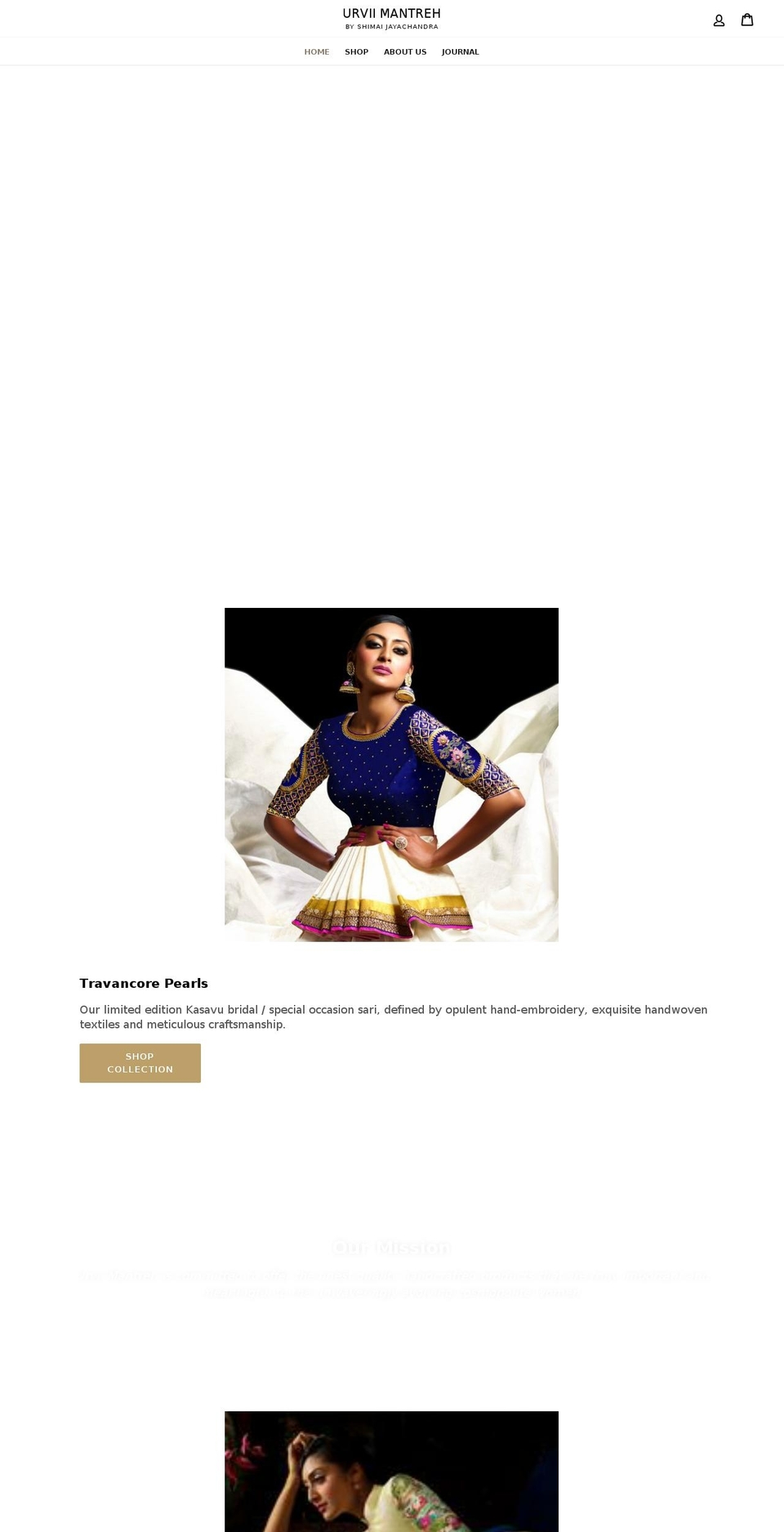 urviimantreh.com — Shopify storefront screenshot