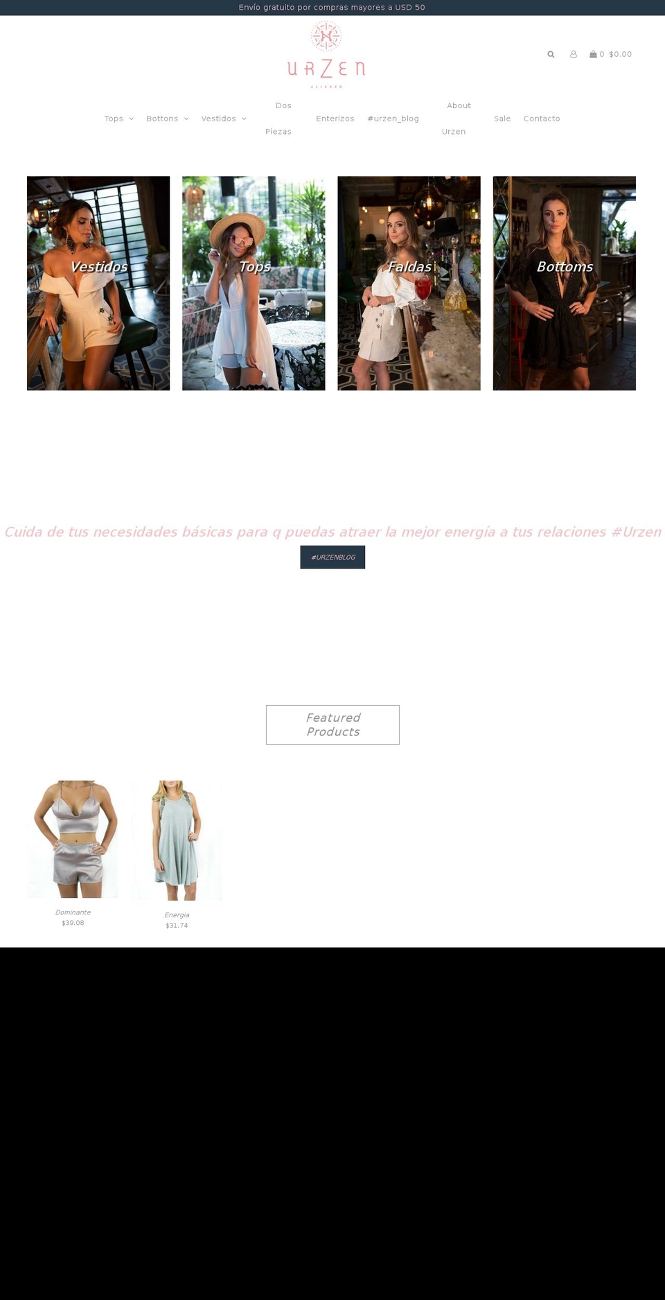 urzenstyle.com — Shopify storefront screenshot