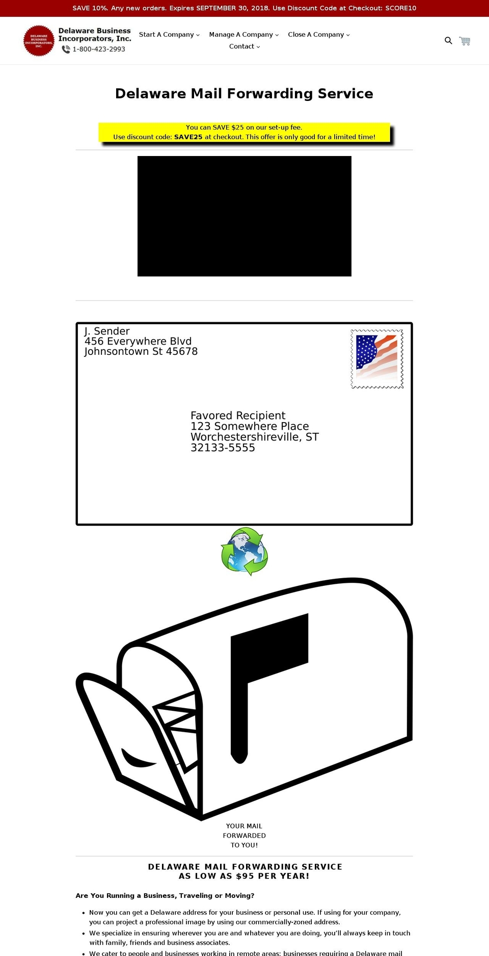 us-mail-forwarding.com shopify website screenshot