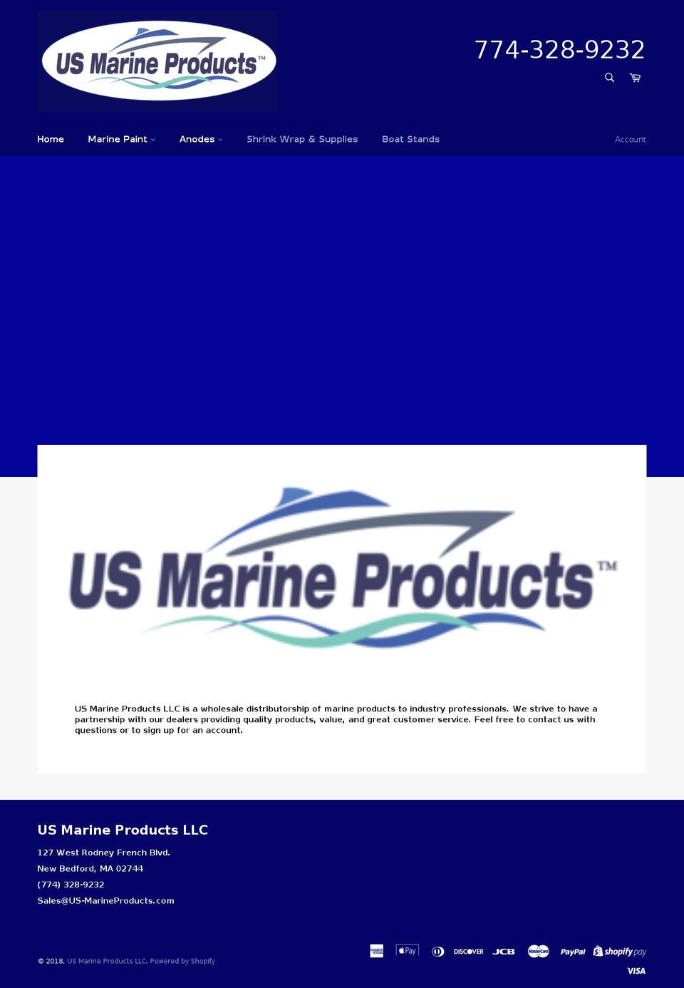 us-marineproducts.com shopify website screenshot
