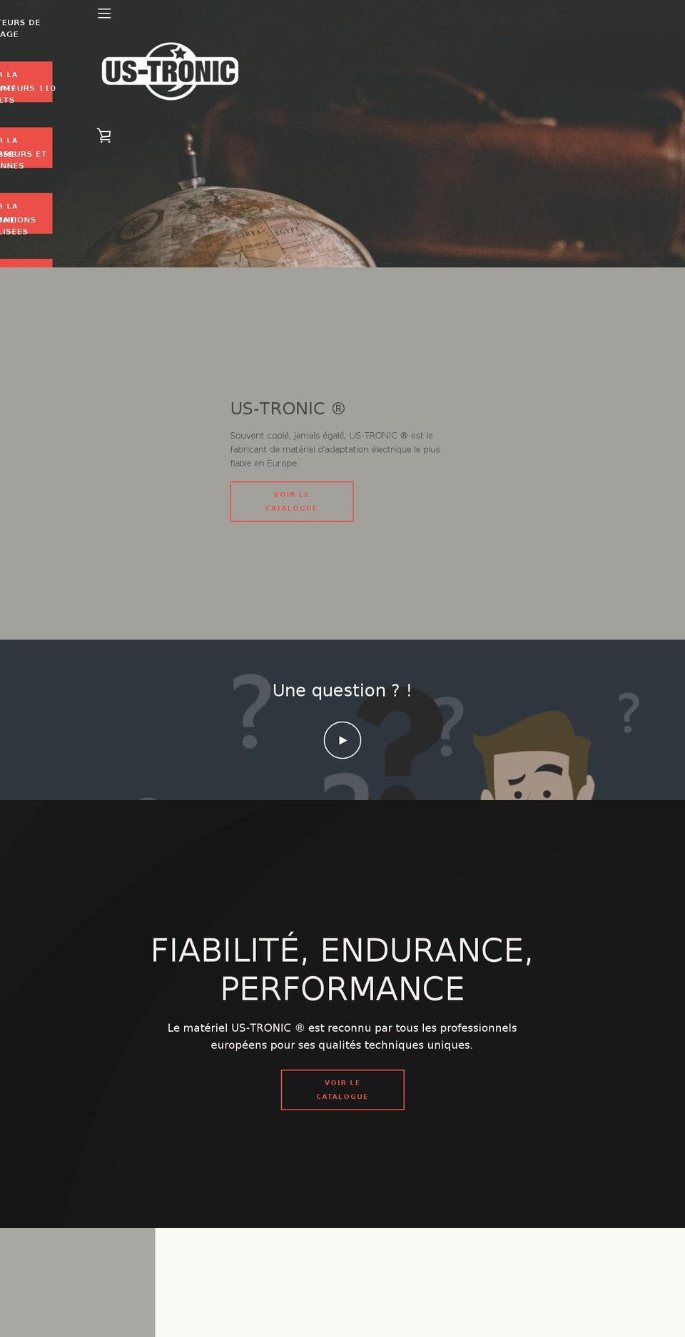 us-tronic.com shopify website screenshot