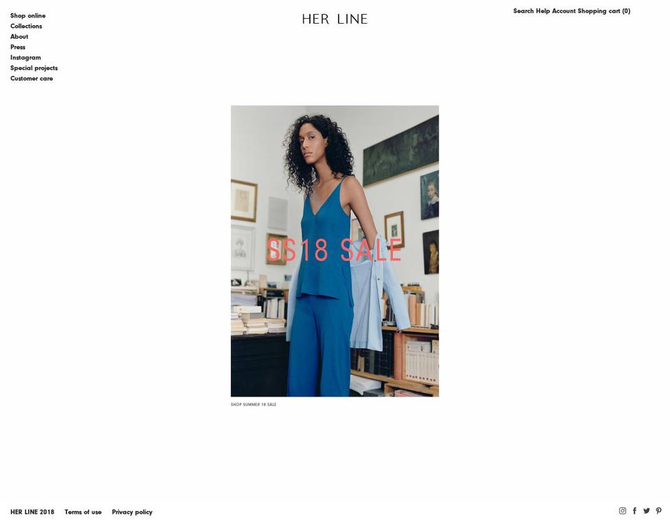 us.her-line.com shopify website screenshot