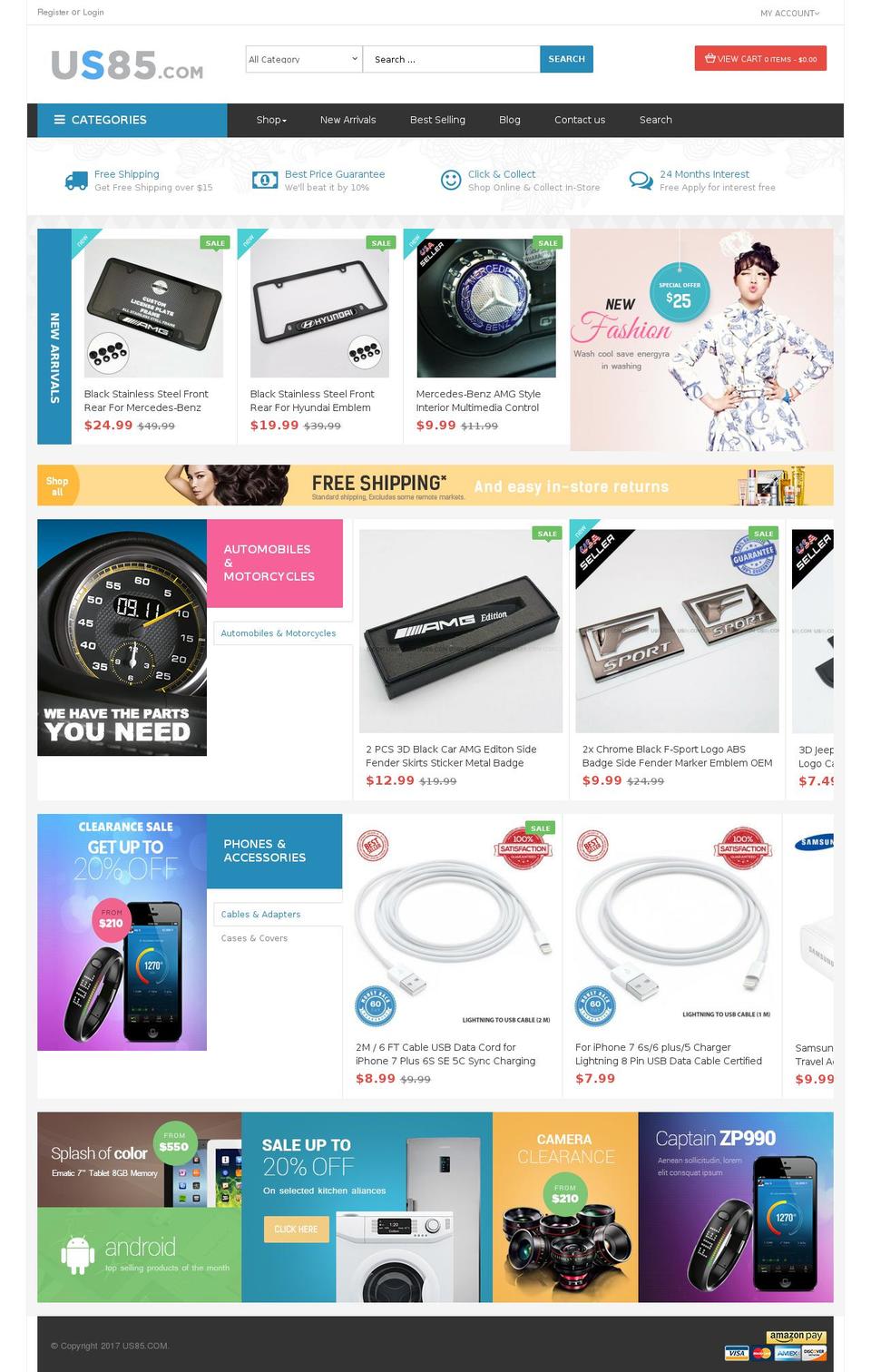 Caros-..-sections-ready Shopify theme site example us85.com