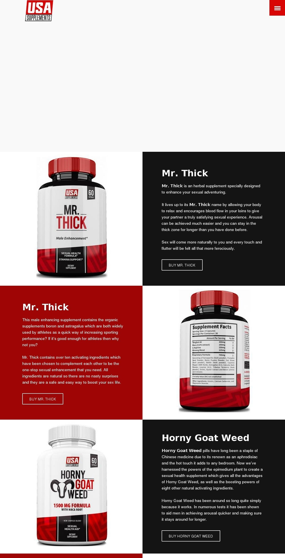 usa-supplements.com — Shopify storefront screenshot