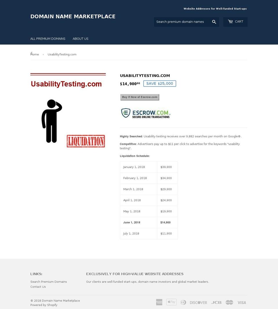 usabilitylaboratory.com — Shopify storefront screenshot