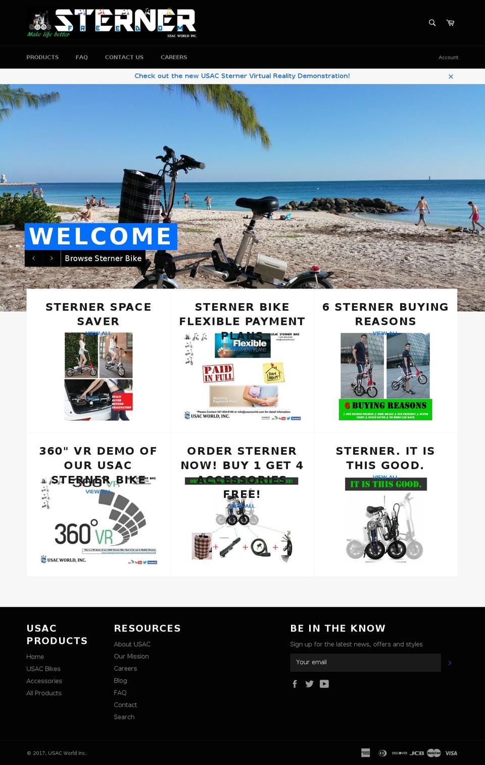 usacworld.com shopify website screenshot