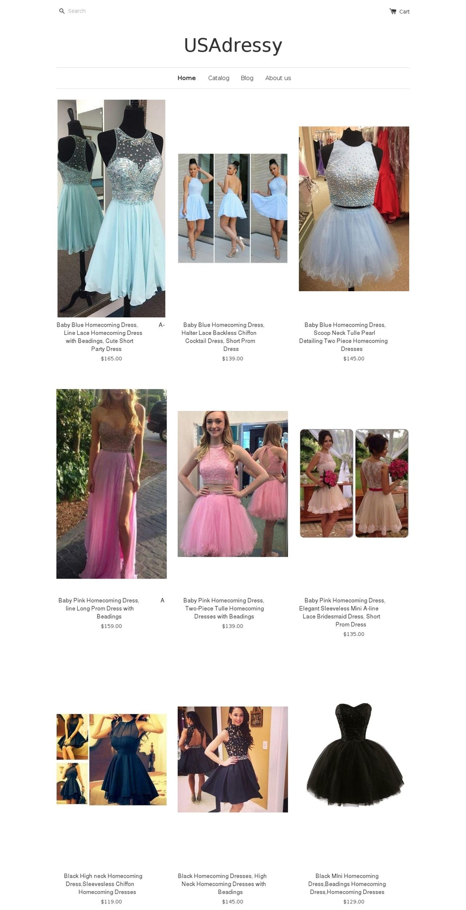 usadressy.com shopify website screenshot