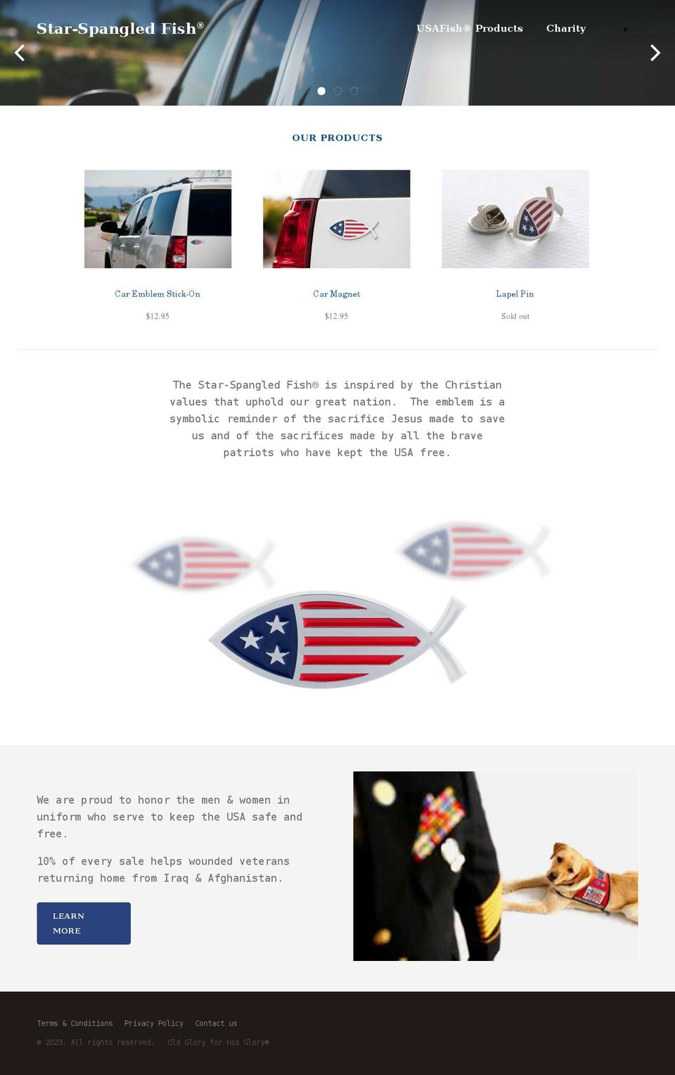 usafish.com shopify website screenshot