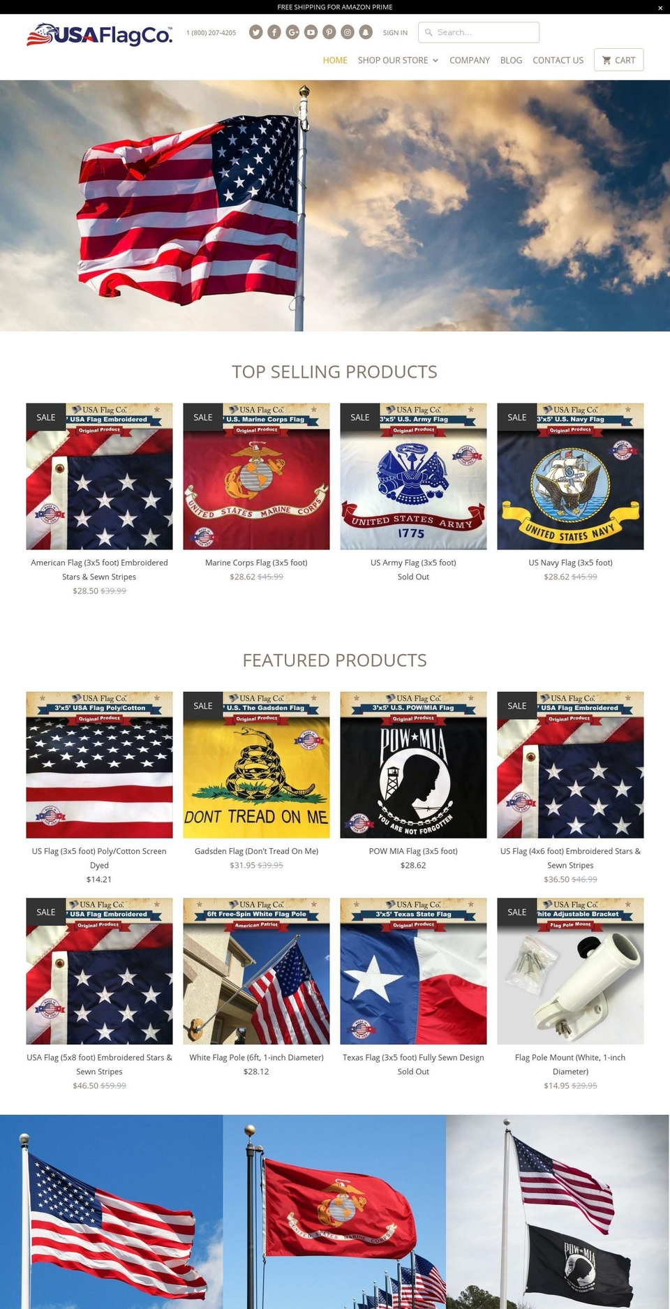 usaflagco.myshopify.com shopify website screenshot