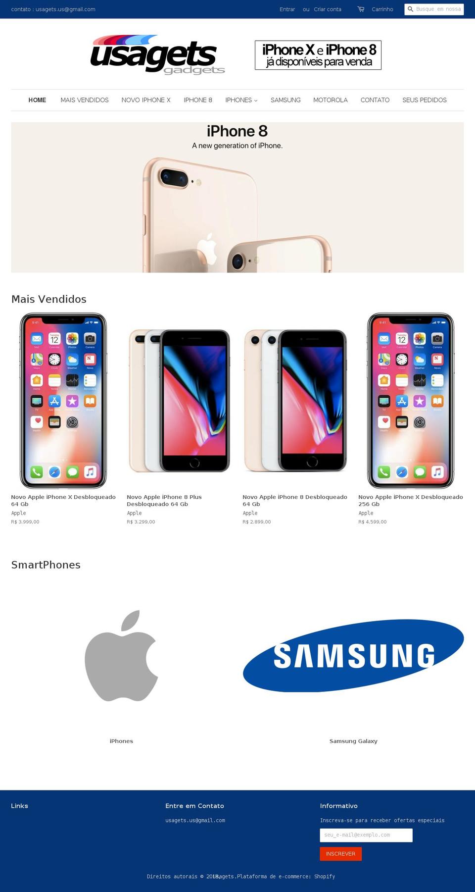 usagets.com shopify website screenshot