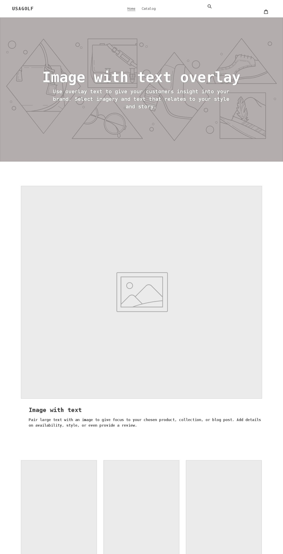 usagolf.myshopify.com shopify website screenshot