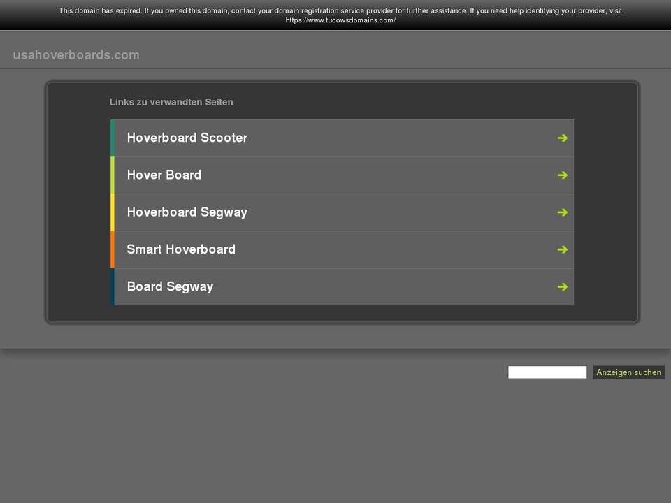 usahoverboards.com shopify website screenshot