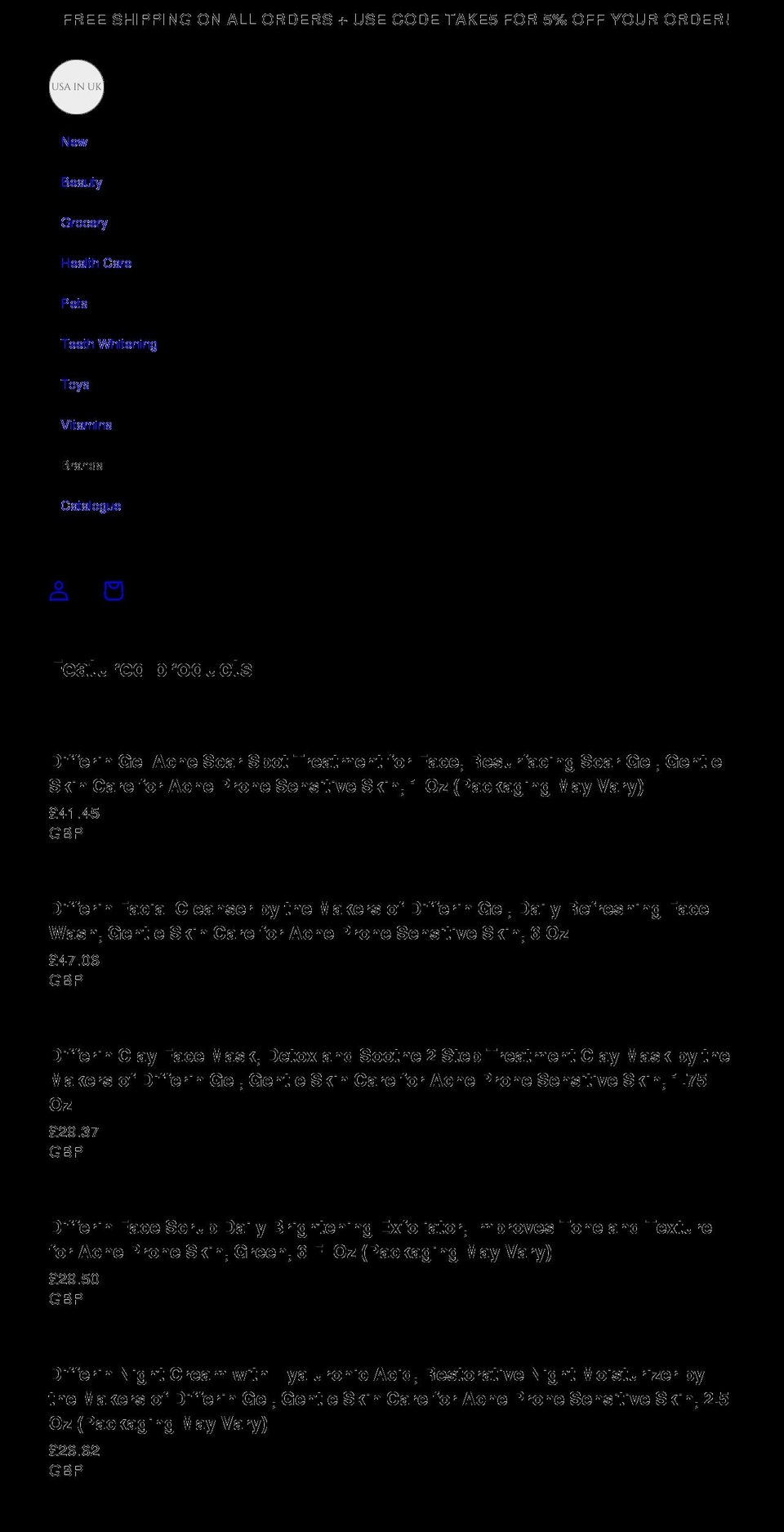 usainuk.co.uk shopify website screenshot