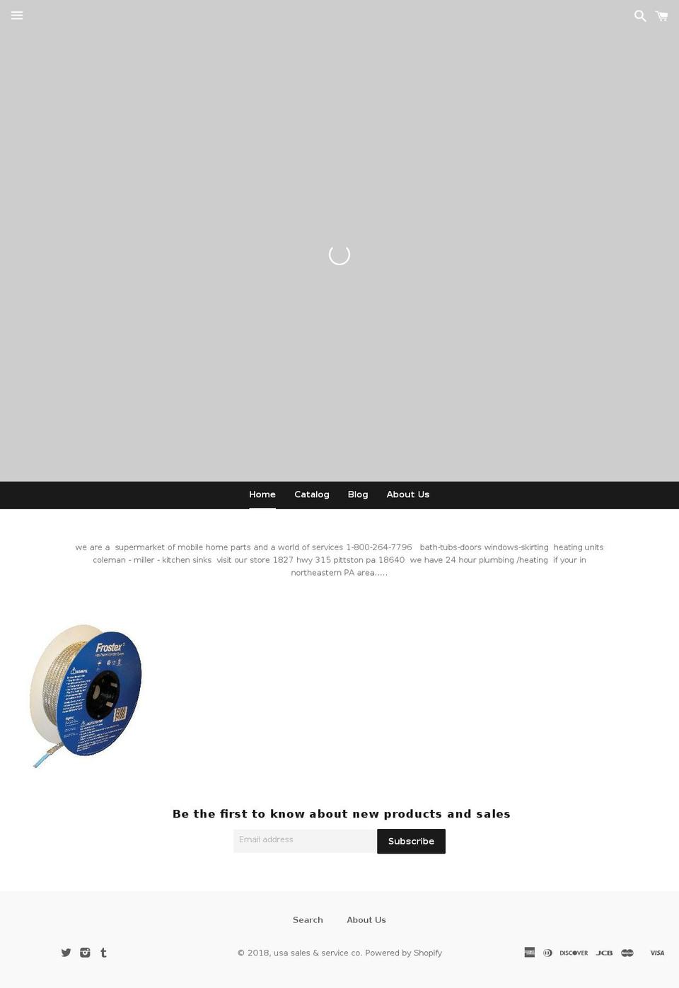 usamhparts.com shopify website screenshot