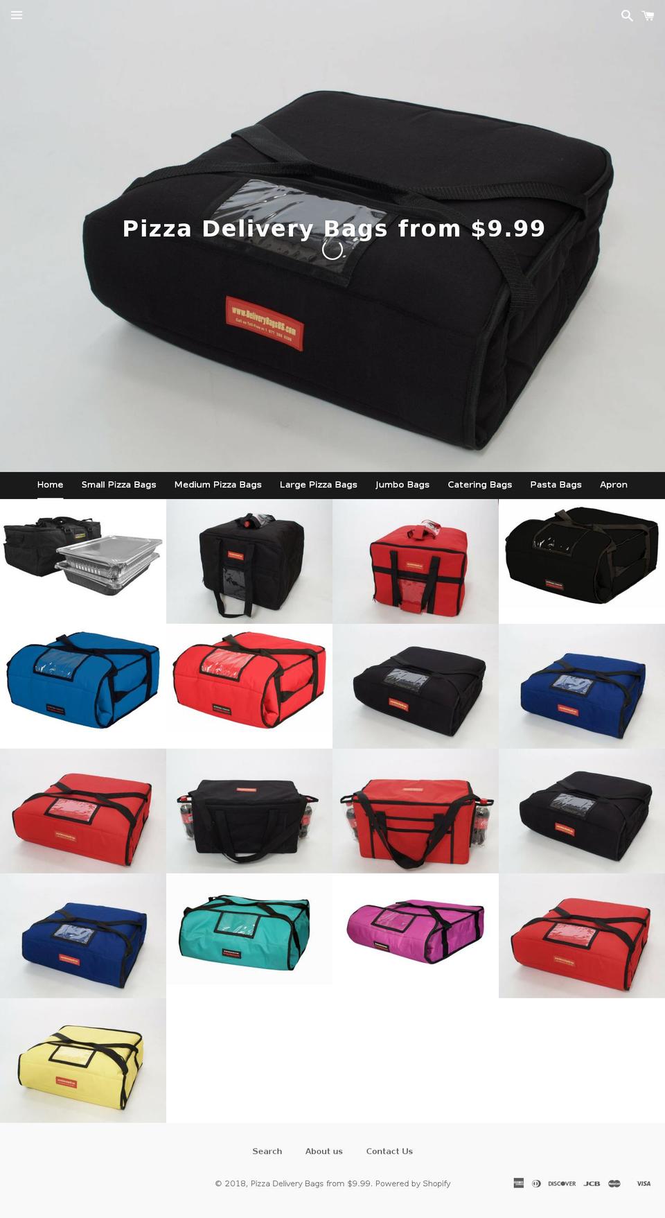 usapizzabags.com shopify website screenshot