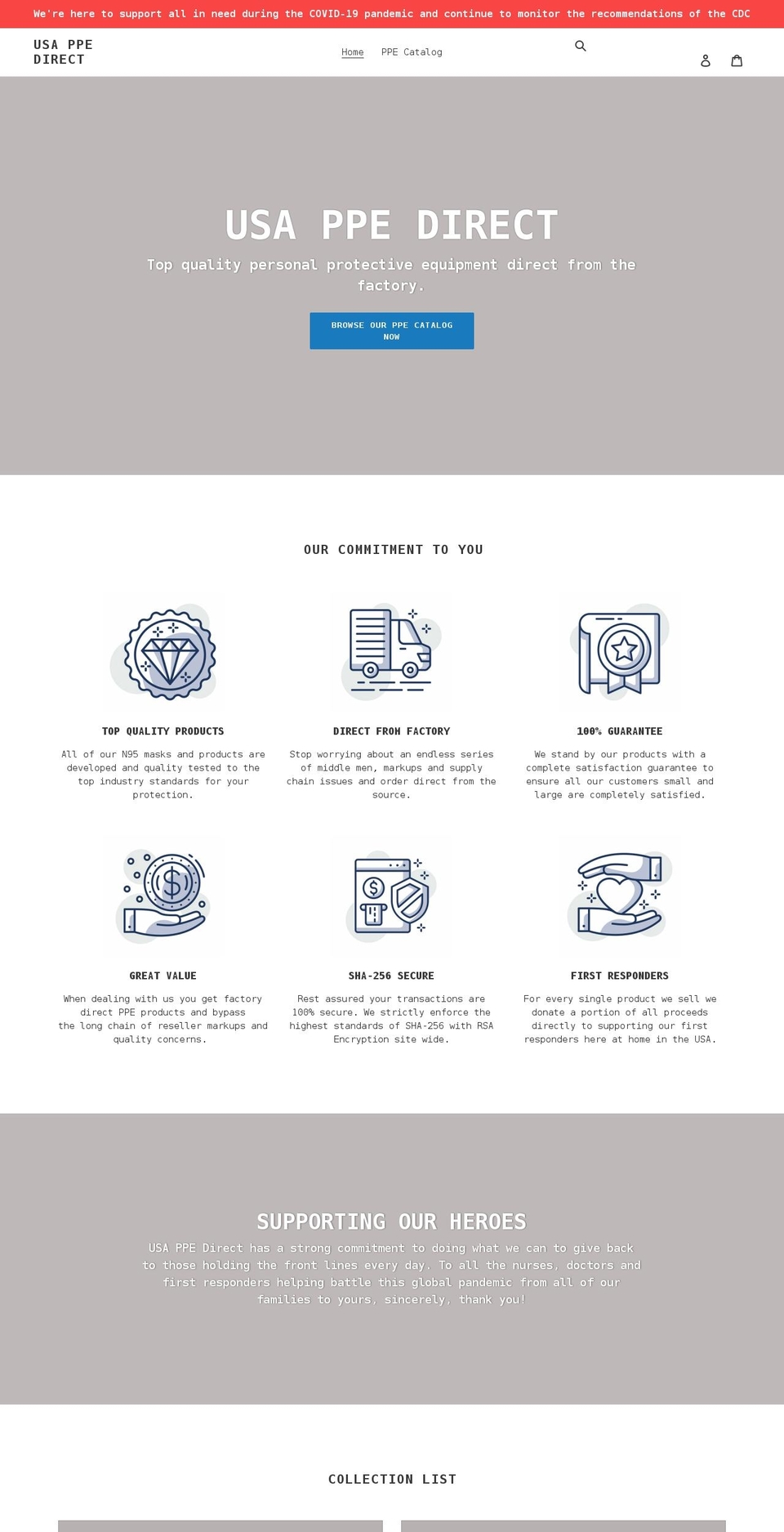 usappedirect.com shopify website screenshot