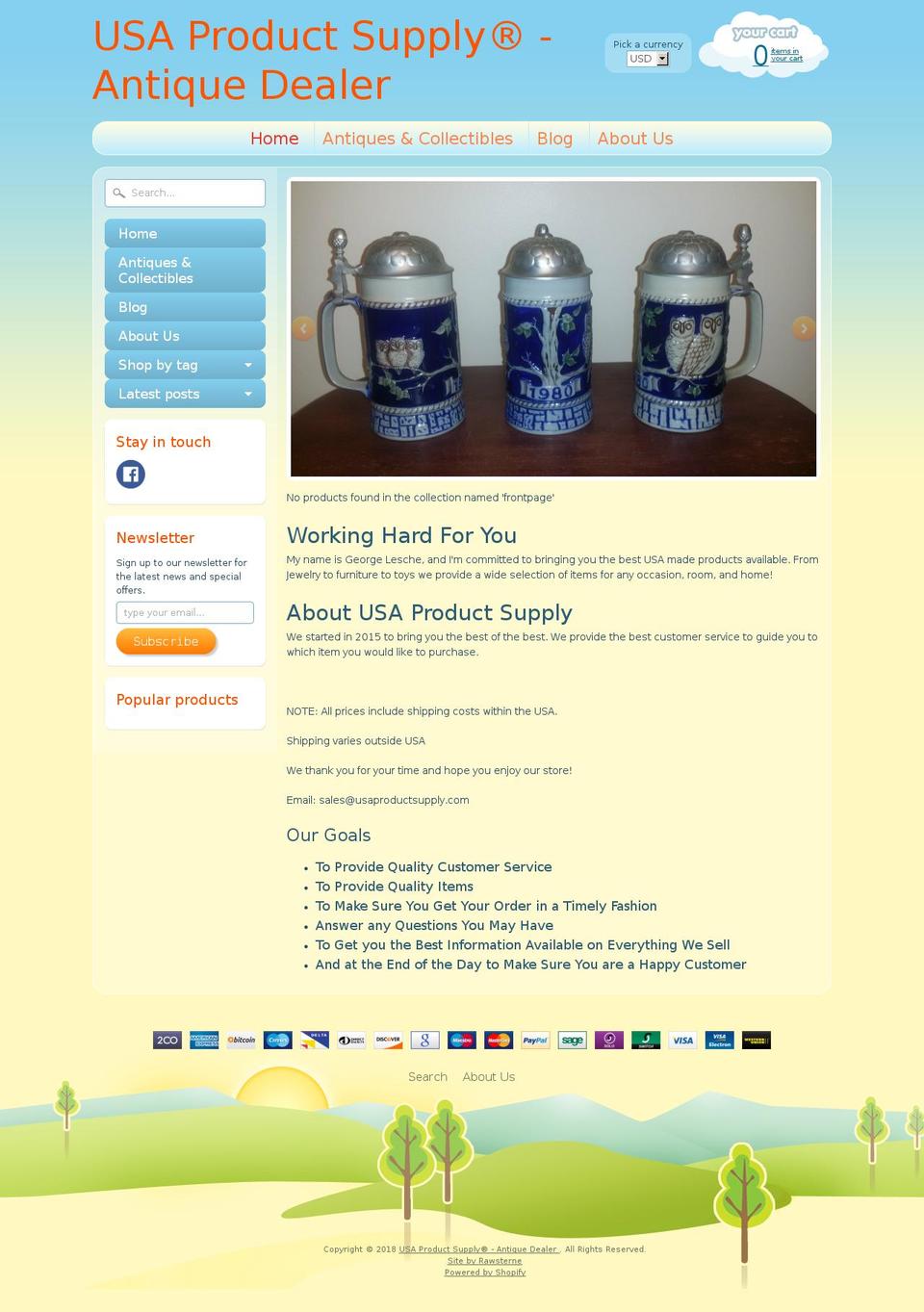 usaproductsupply.com — Shopify storefront screenshot