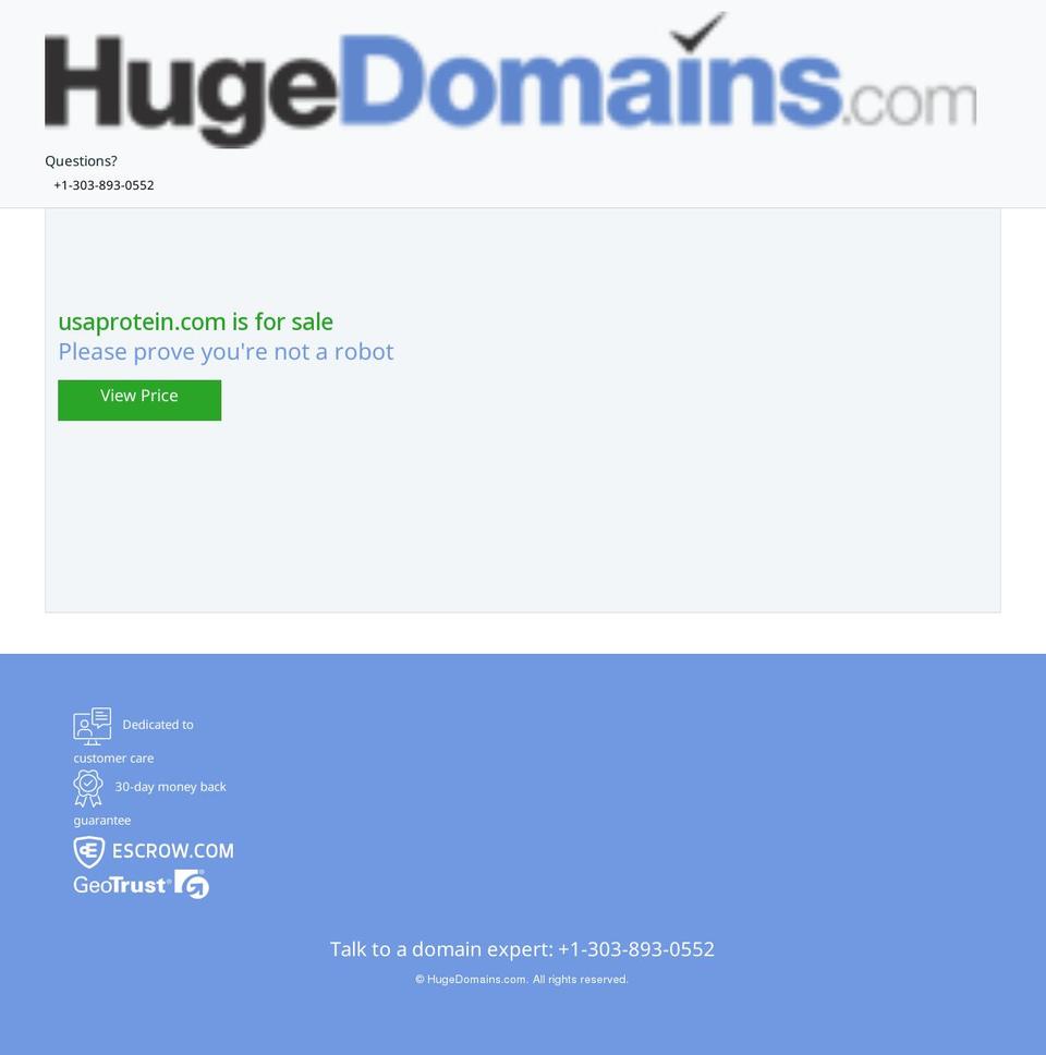 usaprotein.com shopify website screenshot