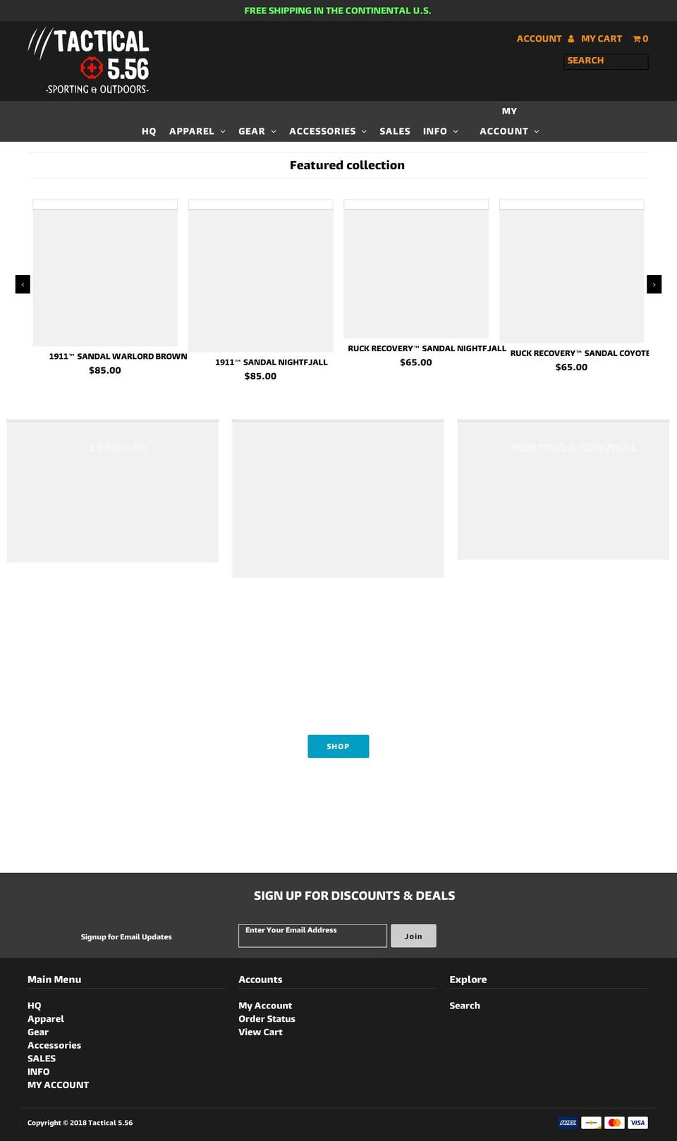 usarmsroom.com shopify website screenshot